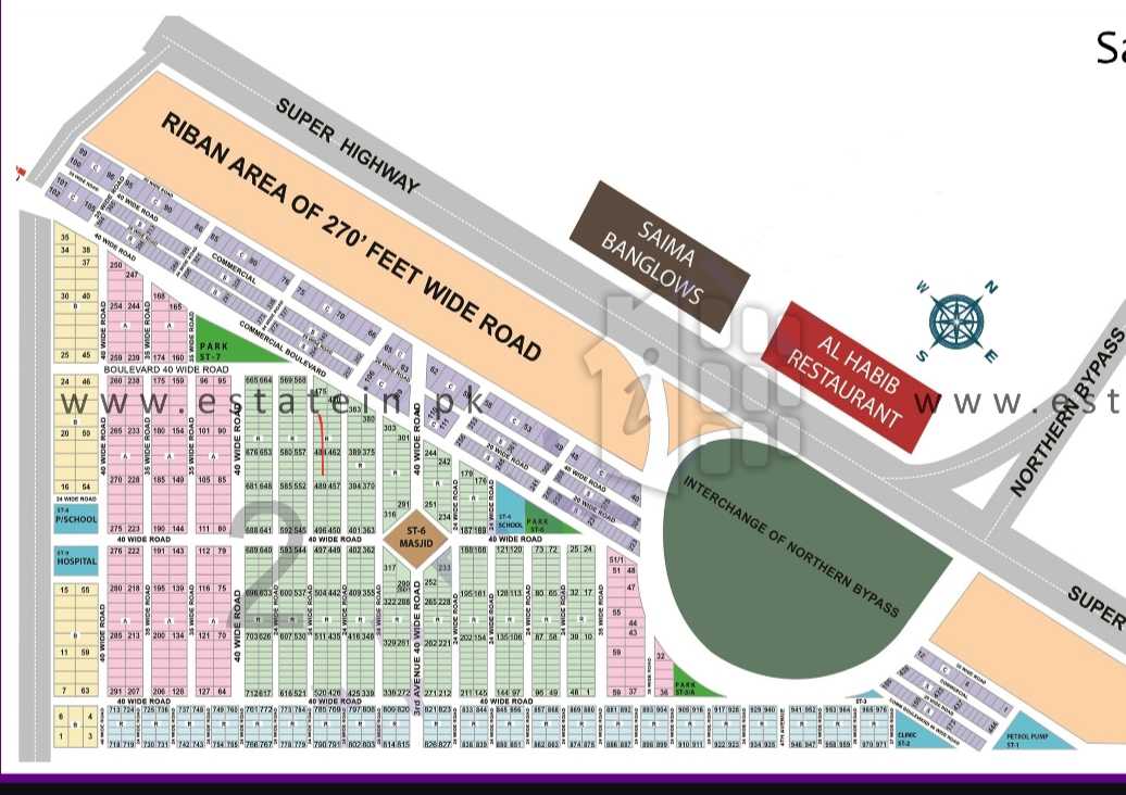 120 Sqy West Open Plot for Sale Saadi Garden
