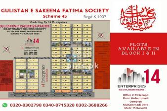 Gulistan e Sakeena Fatima Plot for Sale Society Scheme 45