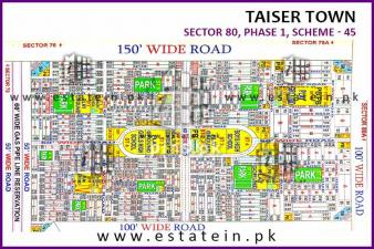 Taiser Town Plot for Sale Sector 80/3 240 sq.yd on 100ft road