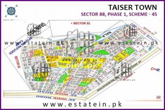 267 sq yards corner plot in Sector 88 Taiser Town Karachi