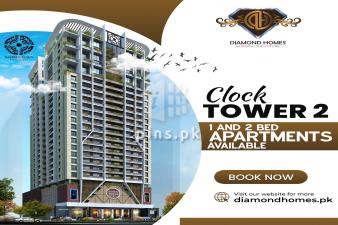 Clock Tower 2 Apartment for Sale on Booking Bahria Town Karachi