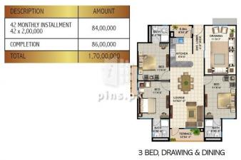 King Grand Apartment offers 5 Room 1500 sq ft luxury apartment on installment