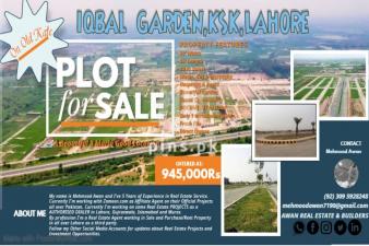3 Marla Residential Plot Available for sale in Iqbal Garden Lahore