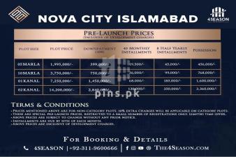10 Marla Plot For Sale Nova City Islamabad 