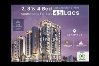 2 Bed DD Apartment on Booking in GM Lakhani Towers Scheme 33