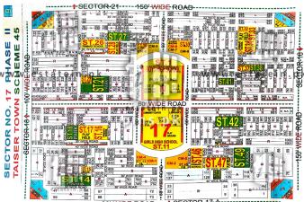 Taiser Town Sector 17 120 Sq yards plot on 150 ft road facing 