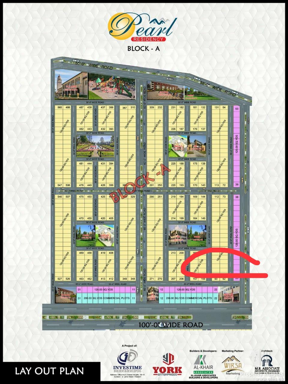 120 Yards Plot for Sale in Pearl Residency Block 2 Scheme 45 Plot for