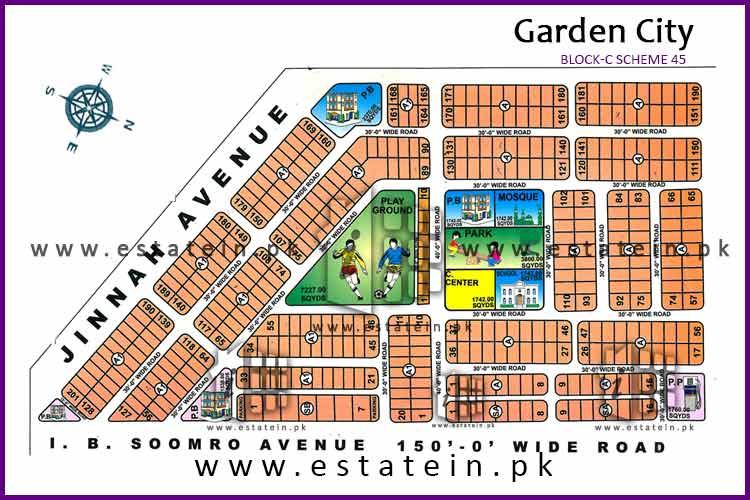200 yards Plot for Sale in Block C in Garden City Gulshan-e-Maymar