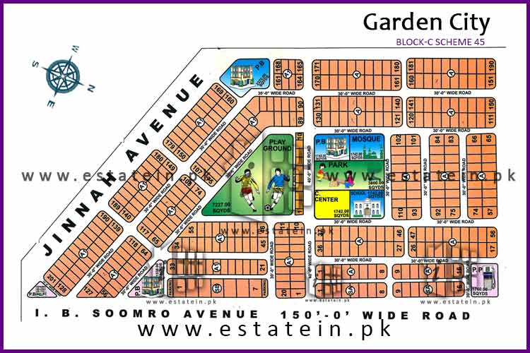 200 yards Plot for Sale in Block C in Garden City GulshaneMaymar Plot