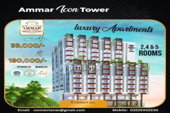 Flat For Sale In Karachi On Installments | Ammar Icon Tower