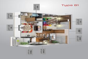 Flat for sale Al ghafoor grande tower gulshan-e-maymar