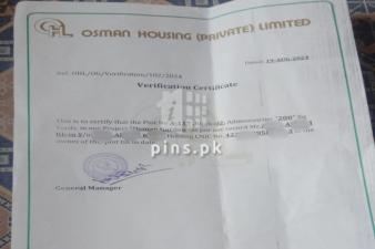 200 yard residential plot in Osman Garden