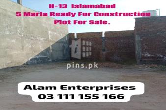 5 marla plot for sale H13 Islamabad Ready for construction plot 