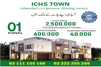 ichs town 1 Kanal plot for sale.  Islamabad Cooperative Housing Society
