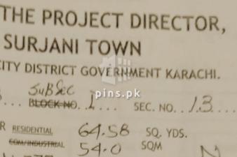 64 sq yards plot for sale in Surjani Town