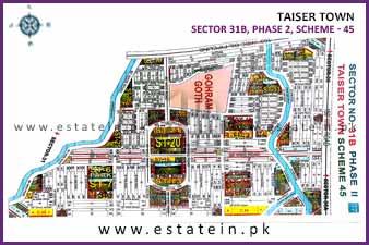 Full paid 120 Sqy Plot for Sale in Sector 31/B Phase 2 Taiser Town Karachi