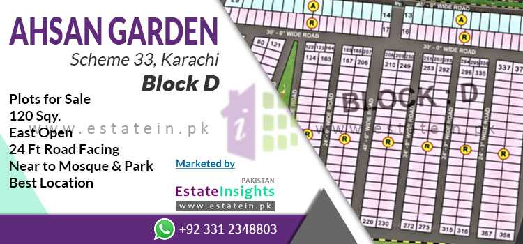 120 Sq. Yards Plot For Sale in Ahsan Garden Scheme 33