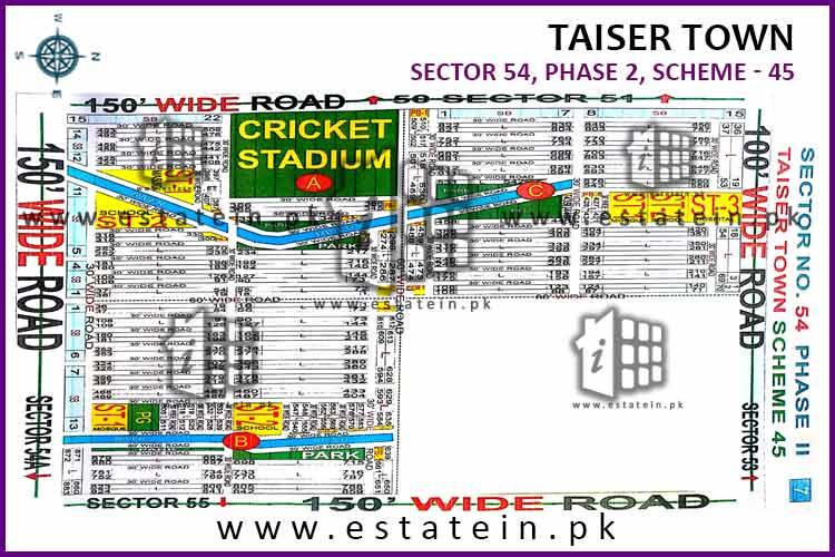 120 Sqy Plot for Sale in Sector 54 Phase 2 Taiser Town Karachi