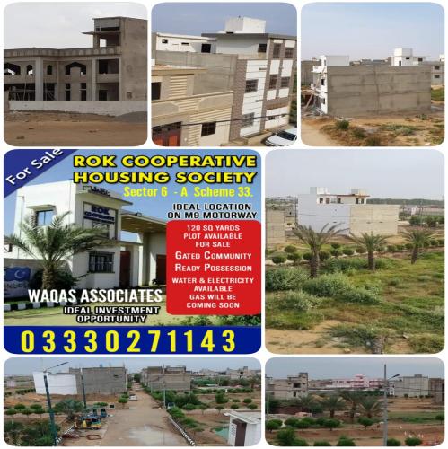 Rok Cooperative Housing Society 120 Sq Yards Plot For Sale
