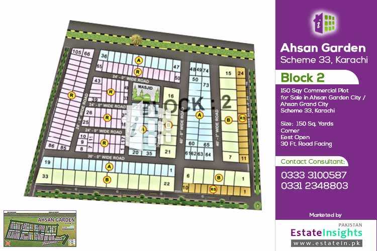 150 Sqy. Commercial Plot For Sale in Ahsan Garden 