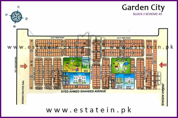 120 sqy plot for sale in block J Garden City
