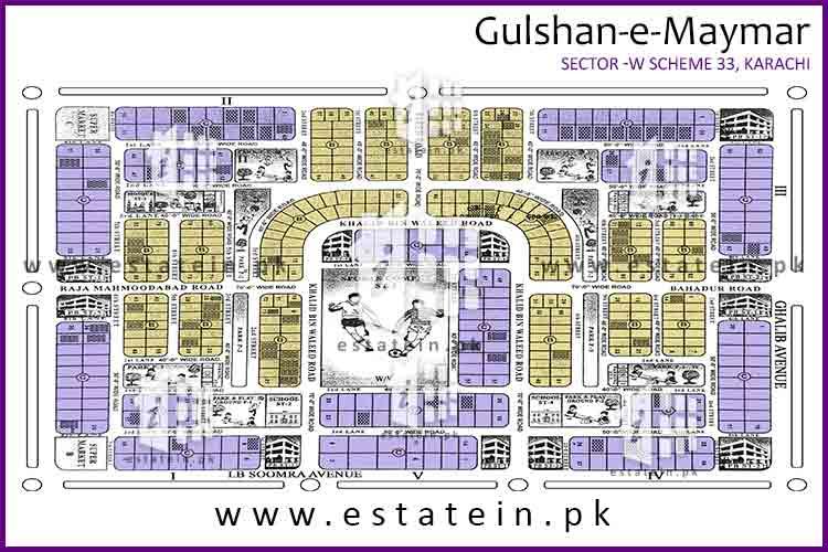 400 yards plot for sale in Sector W Gulshan-e-Maymar