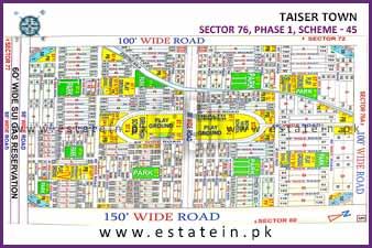 240 yards plot for sale in Sector 76 Taiser Town Karachi