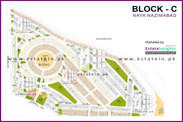 120 yards plot for sale in Naya Nazimabad Block c