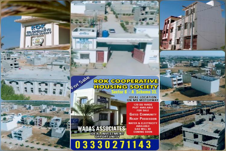 120 Sq Yards Plot For Sale in Rok Society